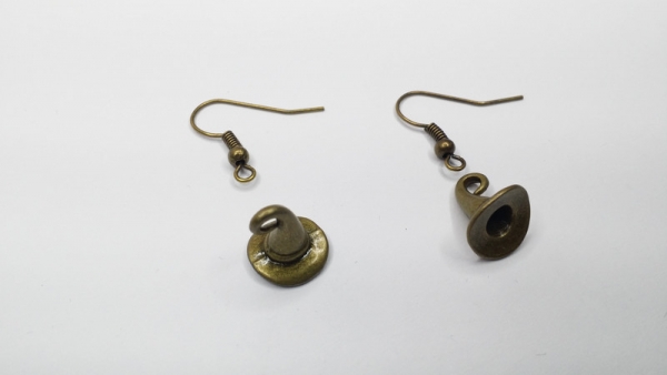 Hexen Hut Ohrringe Vintage Optik Zauberer